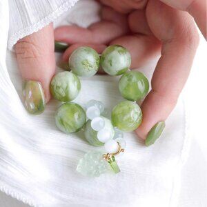 Natural Jade Meditation Beads | Handcrafted for Tactile Focus and Relaxation
